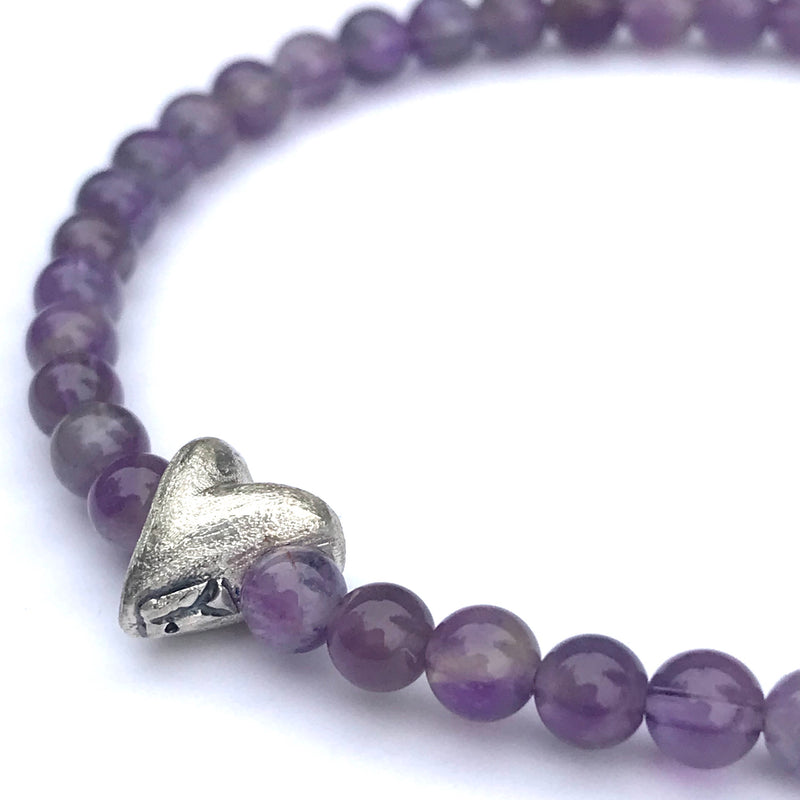 Pulsera Corazón Tiny Amatista