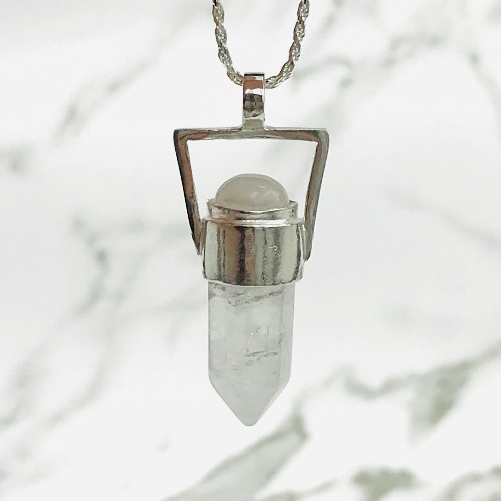 Colgante Geo Moon Cuarzo