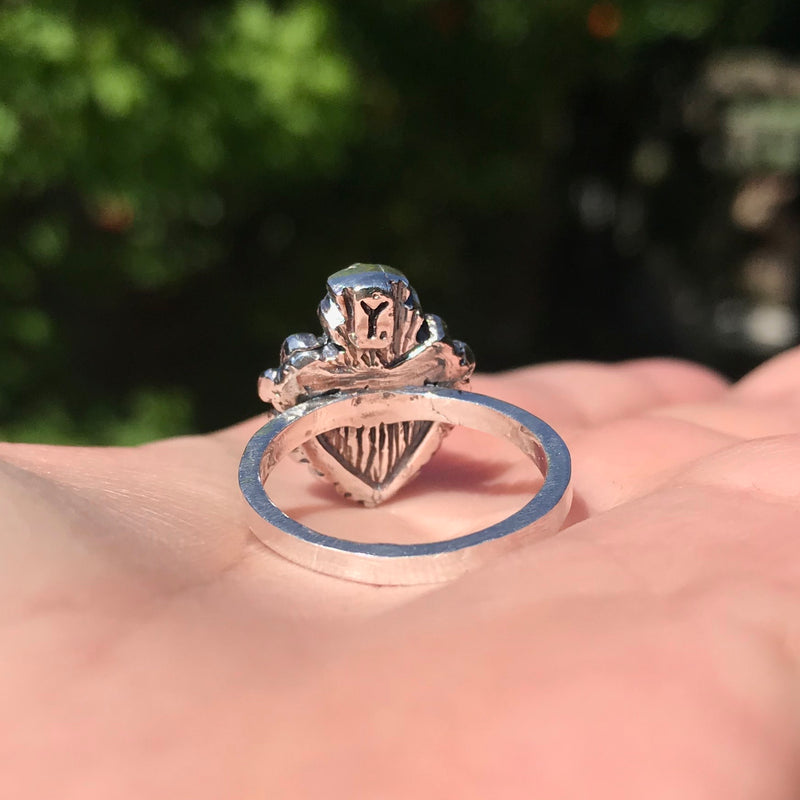 Anillo Corazón Estelar Amatista